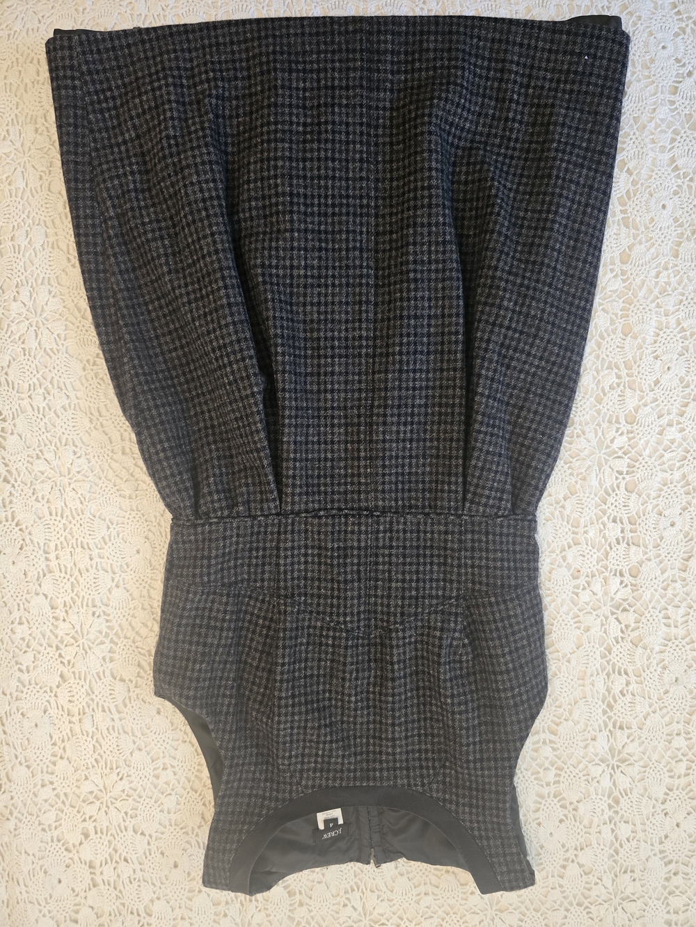 J. Crew Mini Dress in Navy and Charcoal Houndstooth